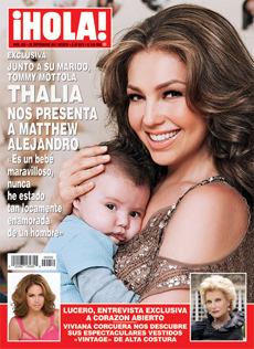 Fotos del nuevo bebe de Thalia, Matthew Alejandro en revista HOLA