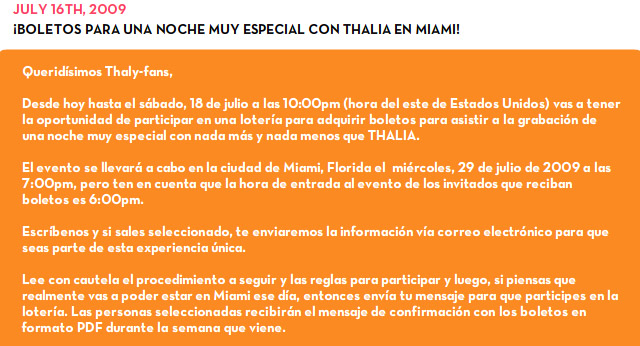 thalia_loteria_boletos_grabacion_miami_bank_united_center_julio_16_2009