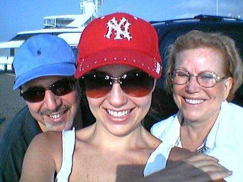 Thalia Mottola and Tommy Mottola and mama Yolanda Miranda