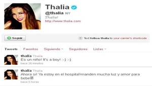 Thalia anuncia llegar al hospital para dar a luz a Matthew Alejandro